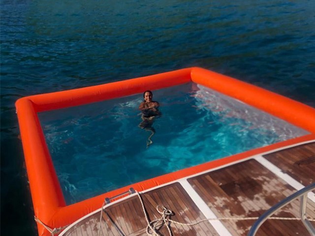 Double Layer DWF Drop Stitch Inflatable Sea Pool Anti Jellyfish